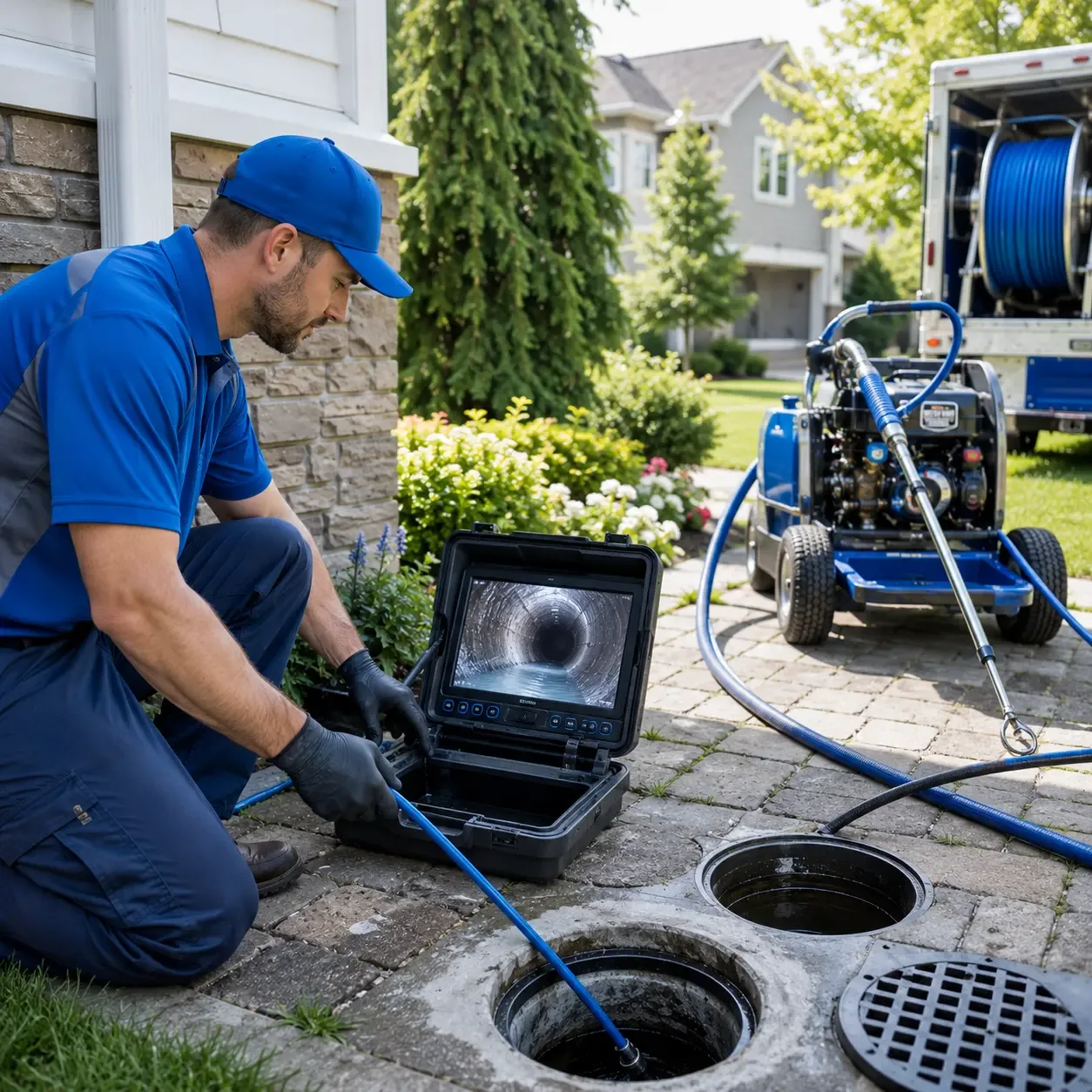 Outdoor drain cleaning professionals serving West Stockholm, NY